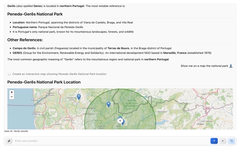 Web UI showing a multi-step task with streaming output